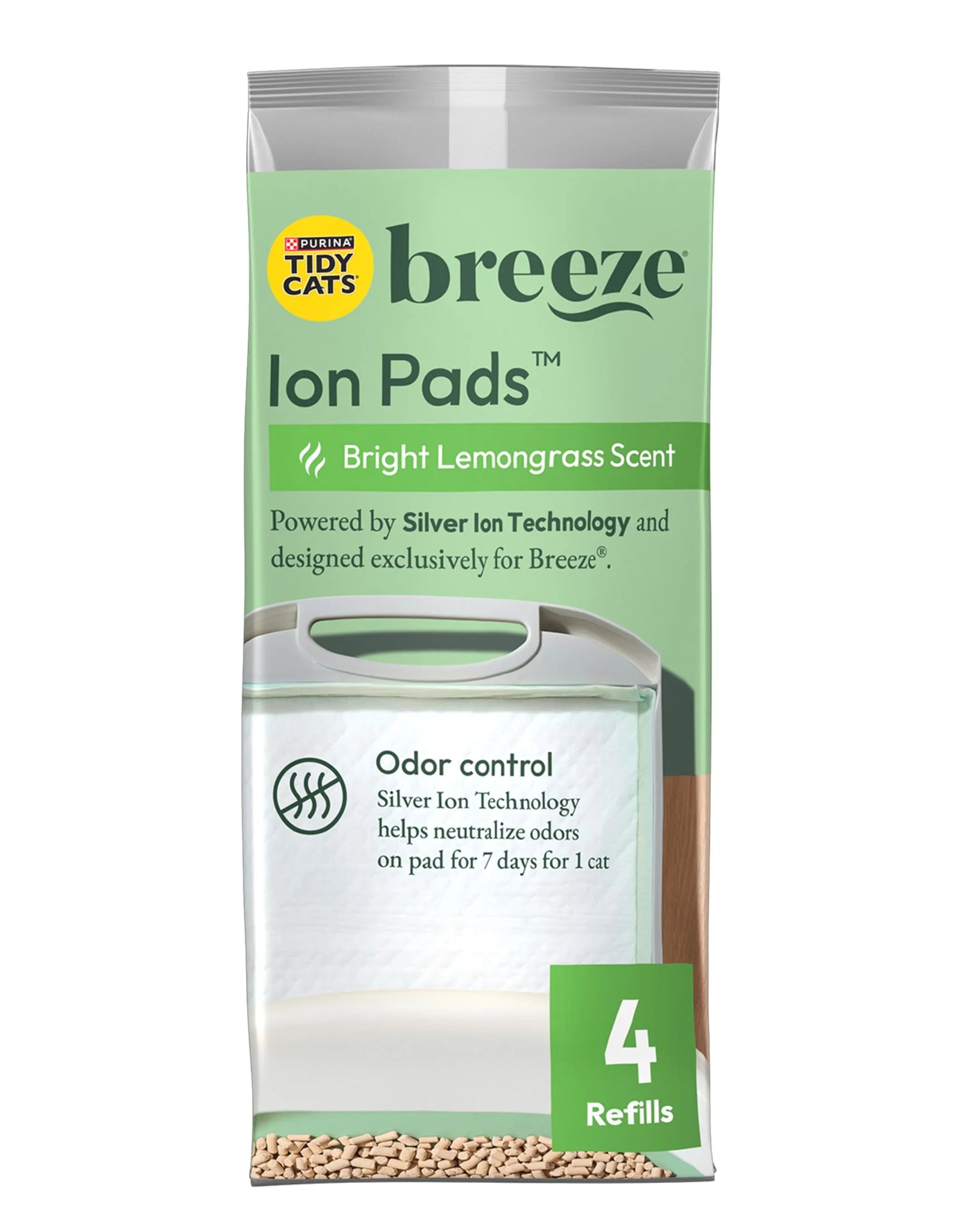 Purina  Breeze Bright Lemongrass Scented Ion Cat Litter Pads Refill Pack