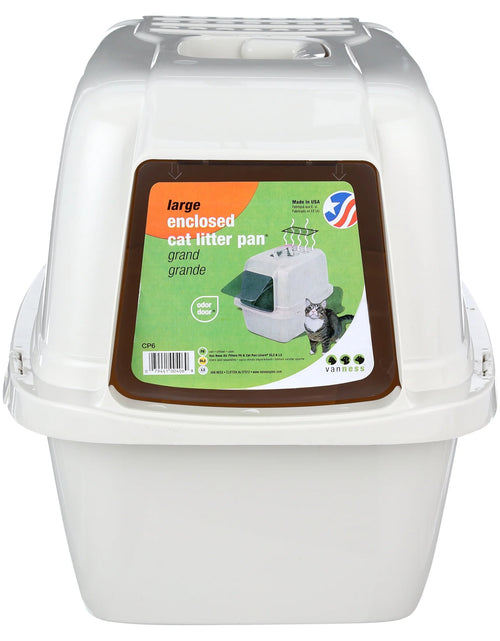 Load image into Gallery viewer, Pets Odor Control Large Enclosed Cat Litter Box, Hooded, Pearl, CP6
