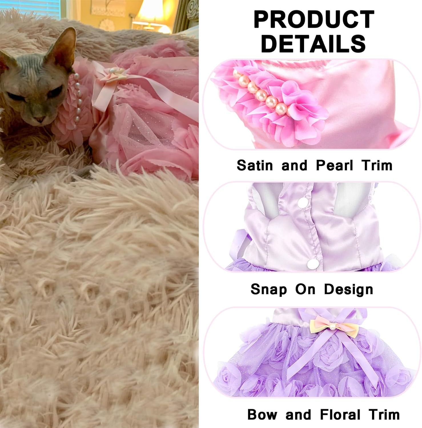 Dog Dress,Dog Wedding Dress,Dog Birthday Dress,Dog Tutu Dress