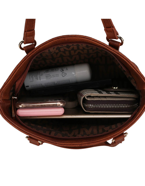 Load image into Gallery viewer, by Mia K. Marimar Women'S Tote Bag with Pouch and Wristlet, Signature 4 Piece Set - Burgundy Red
