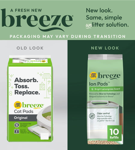 Purina  Breeze Bright Lemongrass Scented Ion Cat Litter Pads Refill Pack